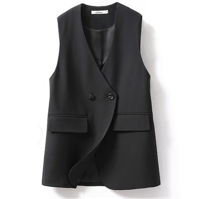 Tooxika New Women's Commuter Solid Color Suit Vest Women's Loose V-neck Vest Cardigan Jacket