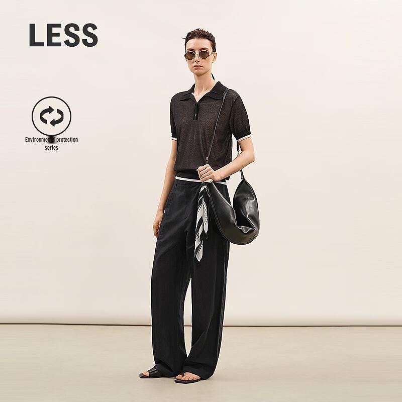 LESS 2026 Spring Casual Loose Straight-Leg Trousers L