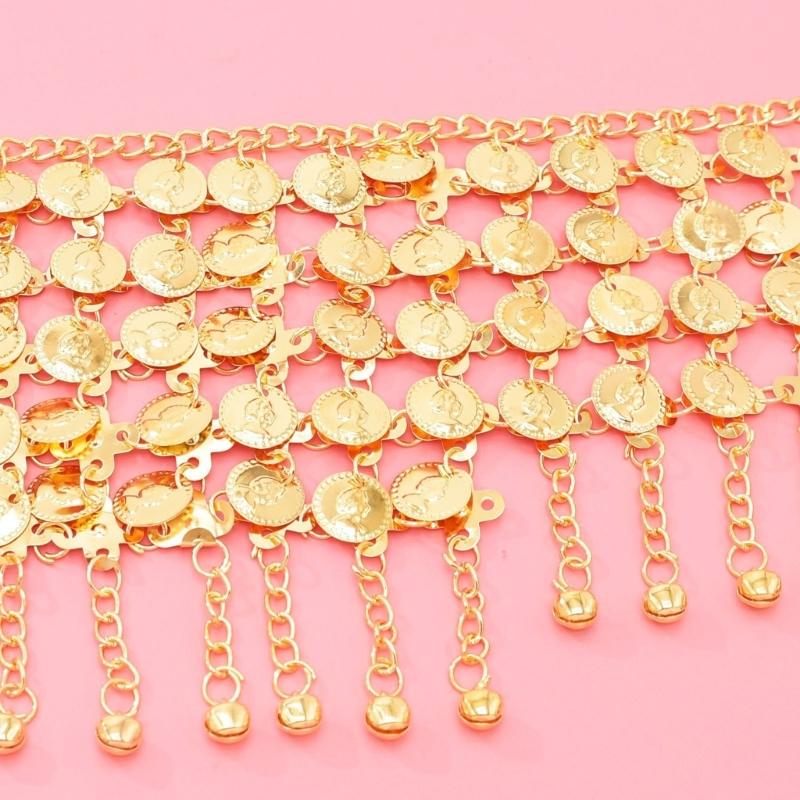 Adjustable Length Tassels Waist Chain Blings Body Chain Decorative Body Chain for Traditional Chinese Attires