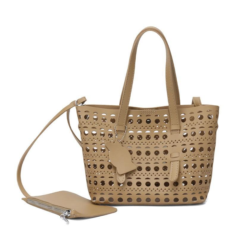 

Personality Hollowed-out Bag Niche Commuter Handbag High-quality Large-capacity Shoulder хакі
