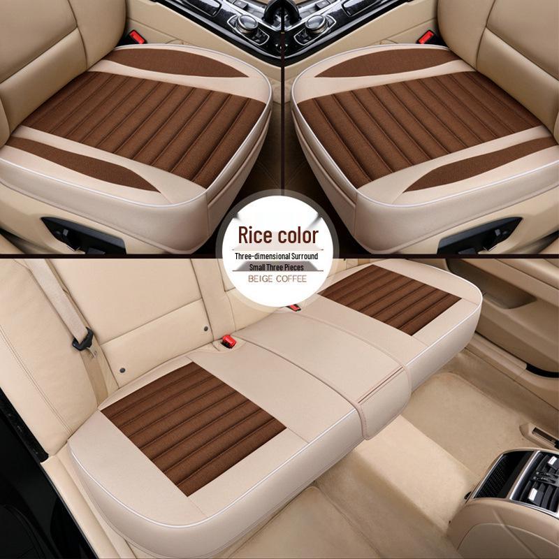 Universal Four-Season Backless Car Seat Cushion Set (3-Piece) for Driver and Passenger