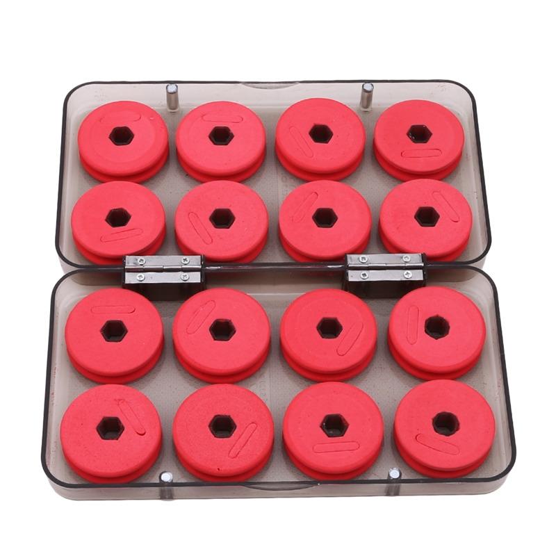 8/16 Piezas Bobinas de Espuma Caja para Hilo Tablero Enrollador Eje para Hilo de Pesca Señuelo de Pesca Gancho Aparejo Caja de Almacenamiento para Señuelos Pesca Caja de Aparejos de Pesca