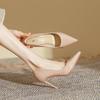 Single shoes 2025 spring women's Huizhou women's shoes genuine leather spring women's pointed high heels black women's stiletto fashion shoes