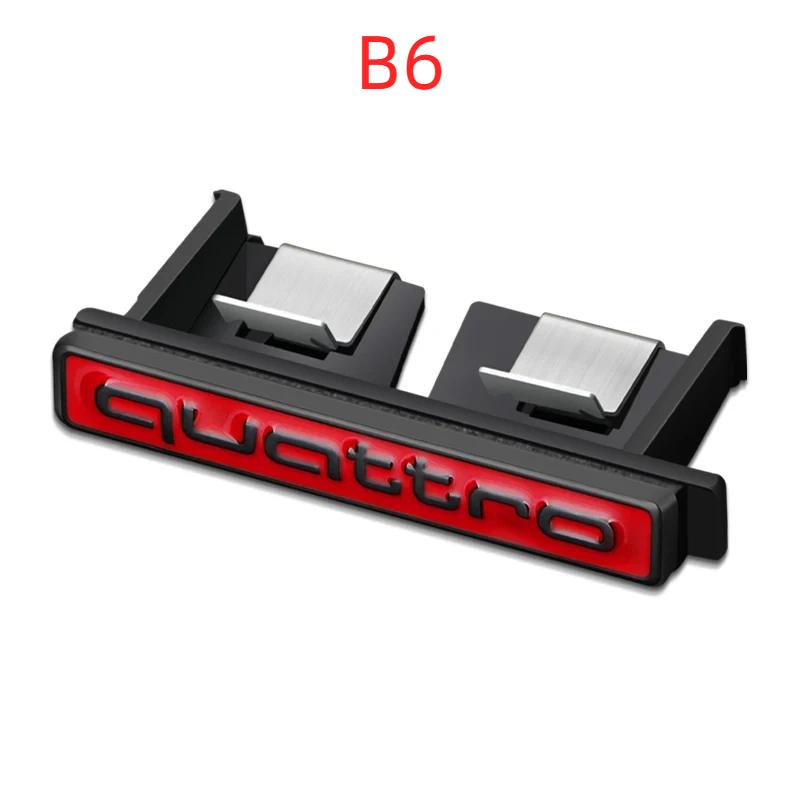 

6 colors Metal Quattro Logo Front Grill Badge Emblem Sticker Decals B6