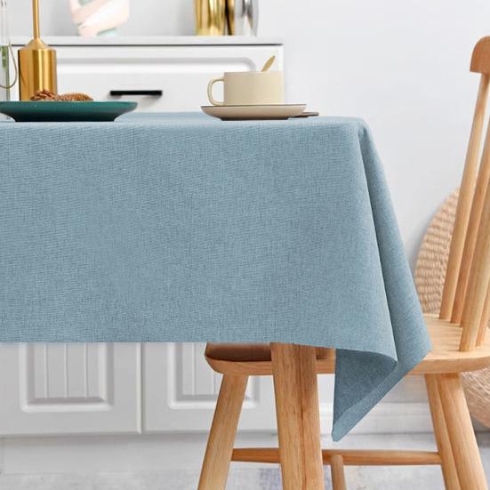 Tablecloth Wear Resistant Fade-Resistant Table Cover Solid Color Splash Scratch Protection Rectangular Table Cloth