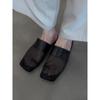 Fashion 2025 New Mesh Breathable Comfortable Toe Baohead Slippers Women's Casual Versatile Square Toe Low Heel Sandals