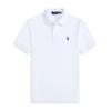 Polo a maniche corte da uomo con logo cavallo ricamato T-shirt casual