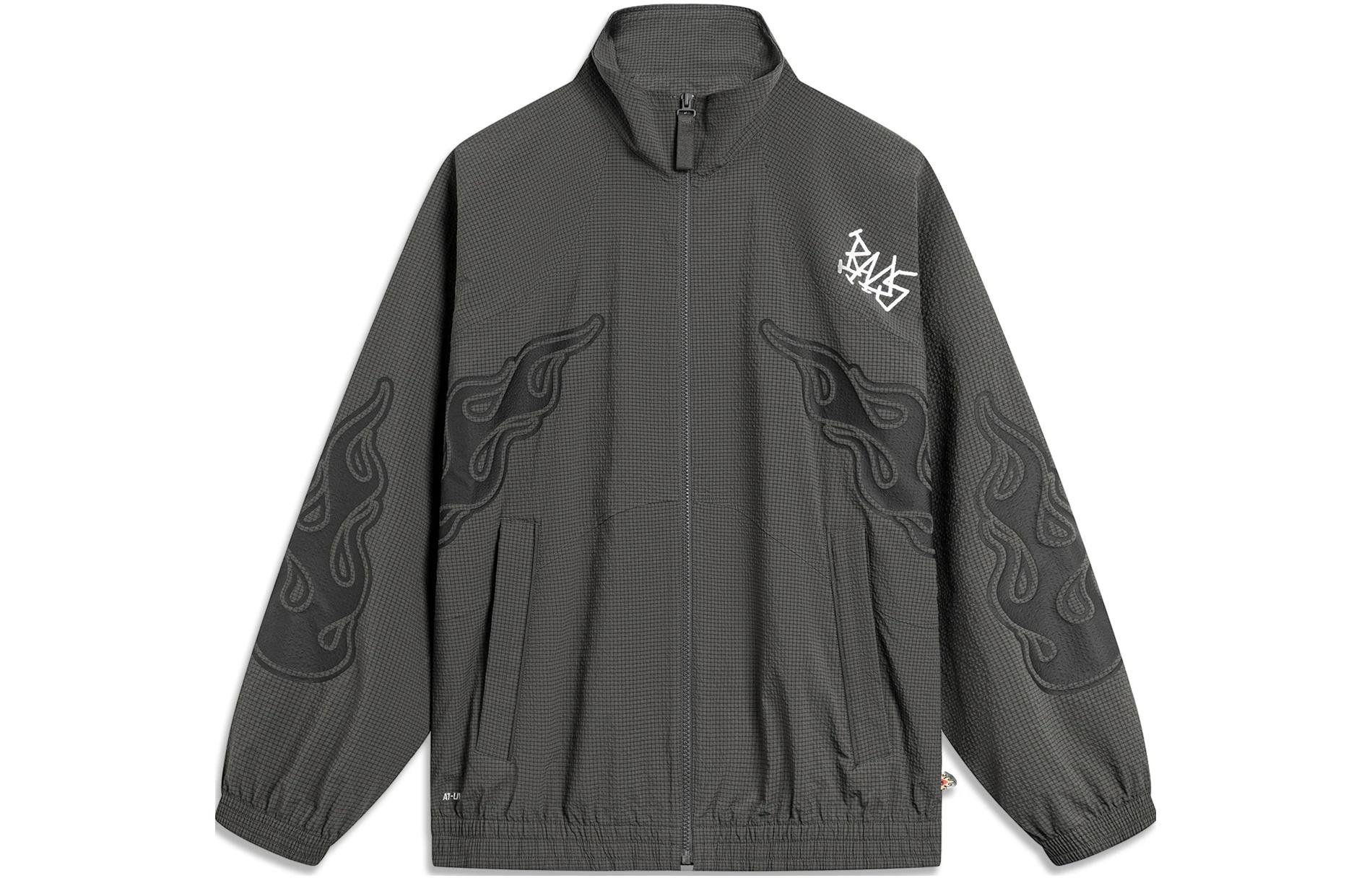 Li Ning Badfive Enjoy Your Tea At Leisure Trench Coat Men s Obsidian Gray AFDT909-1 M