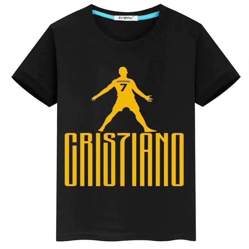 2026 Cr7 Ronaldo Football Star Oversized Cotton Tshirt Unisex Unisex Summer Luxury Brand Retro Leisure Loose Short Sleeve Tshirt