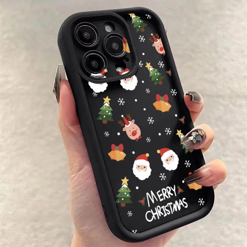 Christmas Santa Elk Phone Case for Xiaomi Redmi Note 14 13 12 11 Pro Plus 4G 5G 12S 11S 10S 10 9 9S 8 14C 13C Silicone Cover