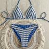 Women's Two Piece Mixed Fabric Bikini Swimsui Textured Fabric, Simple & Stylish Swimwear CLE