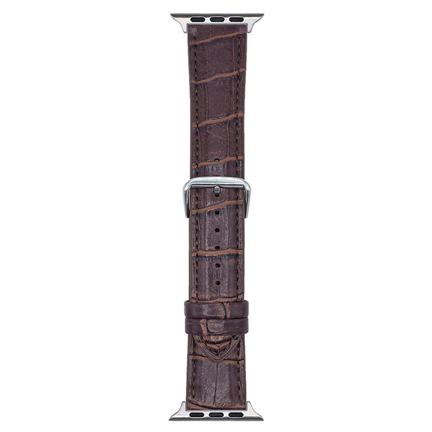 

Replacement Strap for Apple Watch Ultra 3 2 1 49mm/Series 11 10 46mm/9 8 7 45mm/SE3 SE2 SE 6 5 4 44mm/3 2 1 42mm Bamboo Pattern Leather Watch Band F
