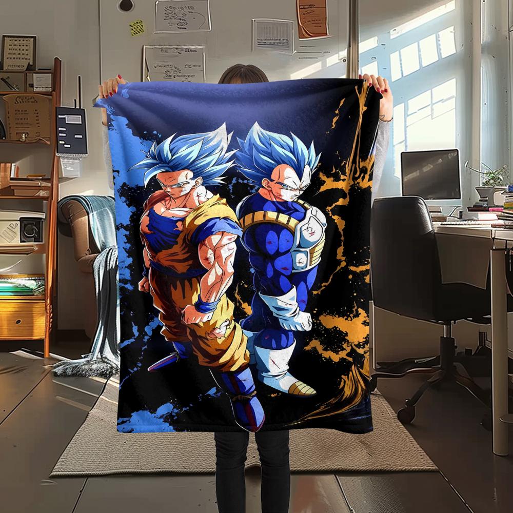 Dragon Ball Character Poster Print Flannel Blanket,High quality Comfortable for All Seasons,Home Decor,Warmth and Comfort,Perfect for Christmas Gifts