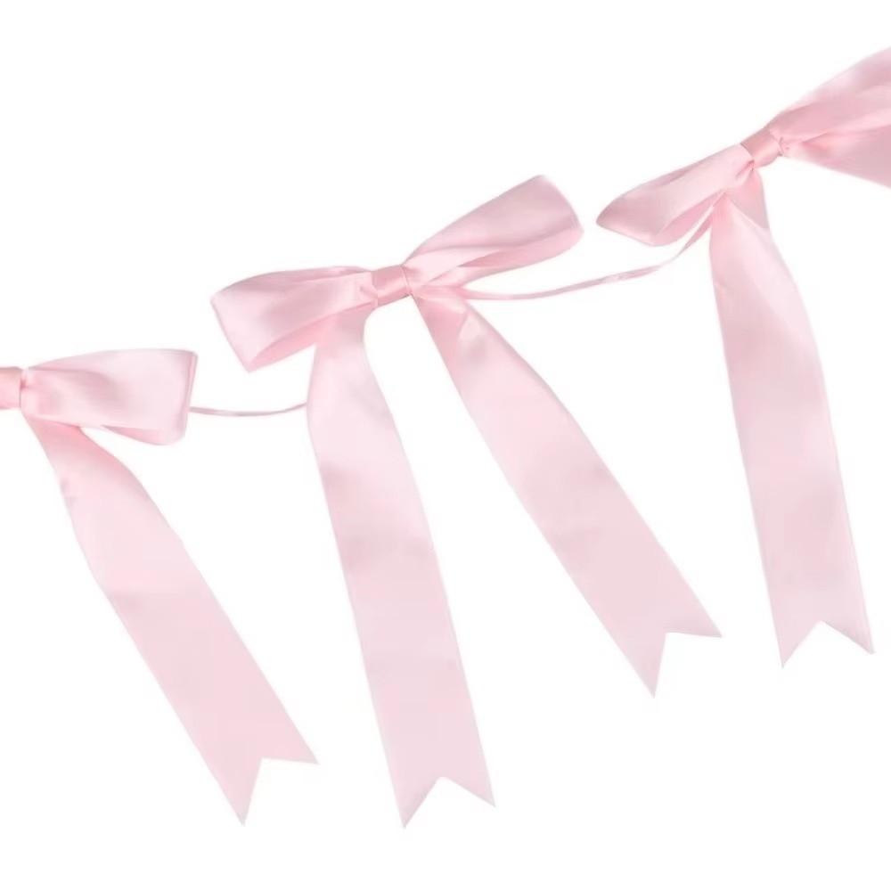 Bowknot Bowknot Garland Satin Ribbon Garland New Bow Garland Banner Wedding Decor