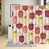 Cartoons Fruit Strawberry Printing Bathroom Curtains Waterproof with Hooks Shower Curtain Polyester Hanging Curtains Multi Size