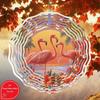 Flamingo Wind Chime with Rotating Hook Sunset Design Metal Art Decor for Indoor Outdoor Garden Patio Holiday Gift All Season