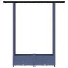 Raised Garden Bed with Trellis and Hanging Roof Gray 122.5 X 40 X 123 Cm PP