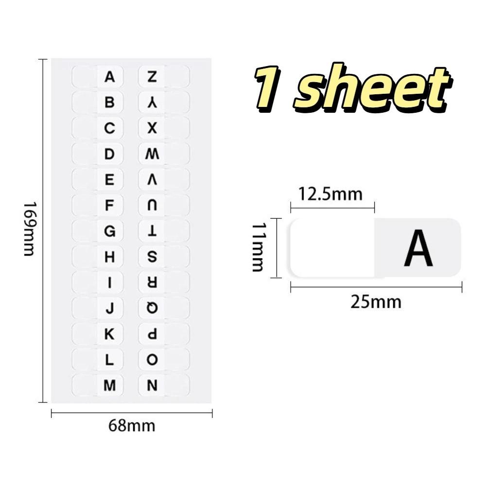 

Colorful Alphabet Index Label Stickers Waterproof Sticky Index Tabs Alphabet Page Markers Binders Style-B