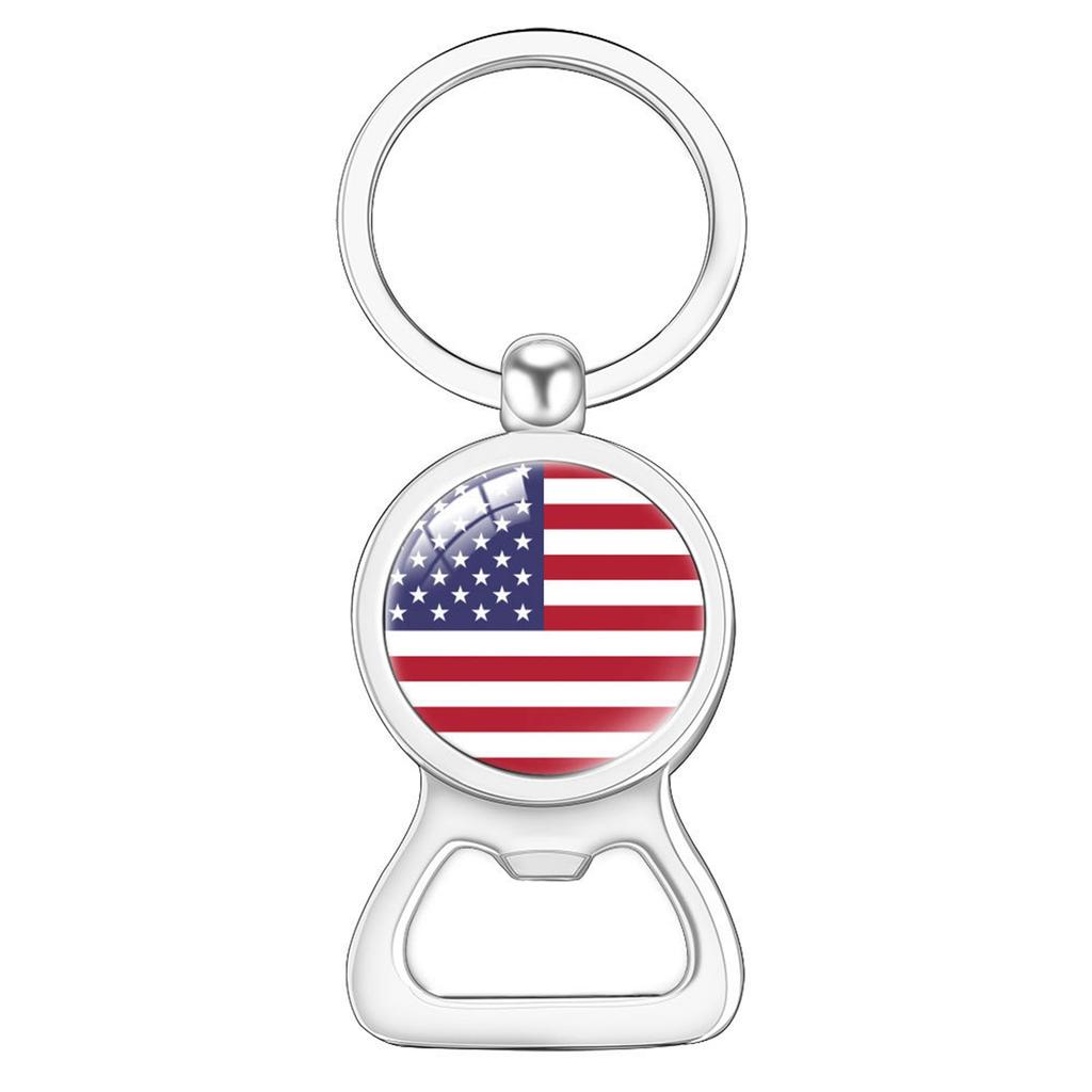 Flag Flag Bottle Opener Keychain International Sports Events Beer Bottle Opener Metal Keychain Backpack Decor Party-Celebration
