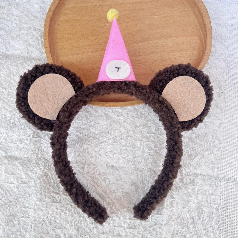 Cartoon Plush Headband: Cute Hair Accessory for Women & Kids, Perfect for Face Washing