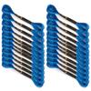 24 Piezas Hilo Punto de Cruz Bordado Brillante Azul Trenzado Hilo Dental Lana Hecha a Mano Madejas de Algodón