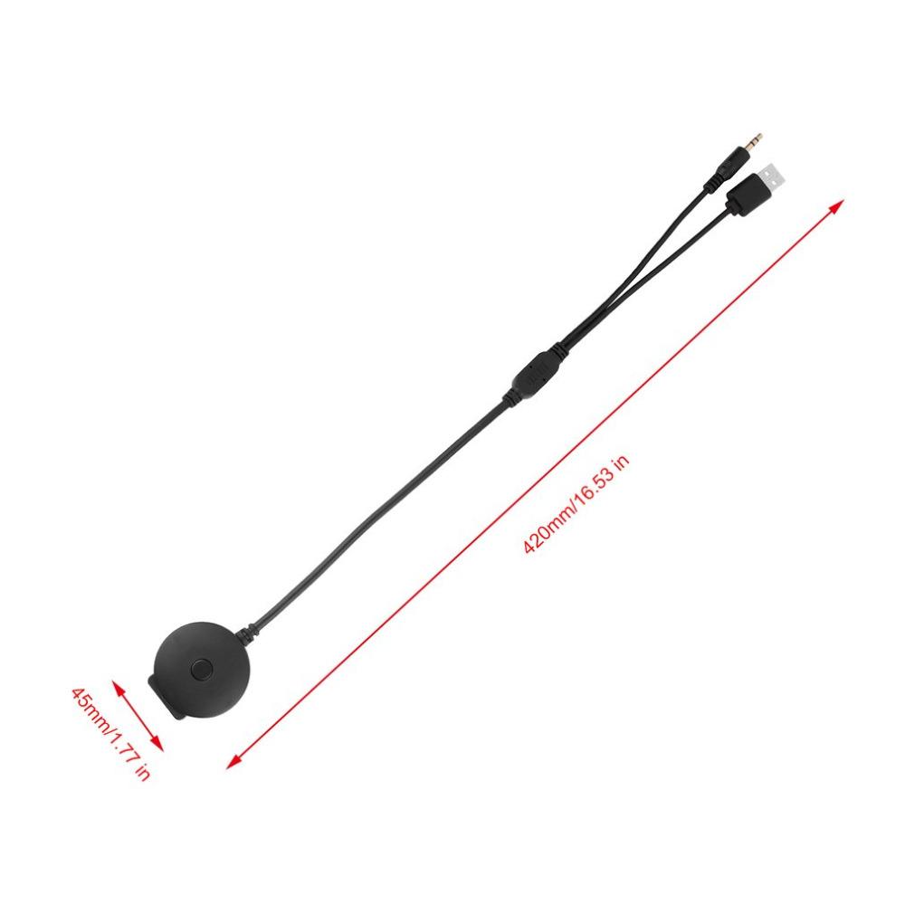 Automobile Bluetooth 4.0 Audio 3.5mm AUX USB Music Adapter Cable For Car Has AUX