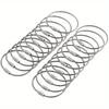 20pcs Stainless Steel Wire Keychains Cable Key Rings Luggage Loops Tag Keepers Heavy Duty Keychain 304 Stainless Steel Ring