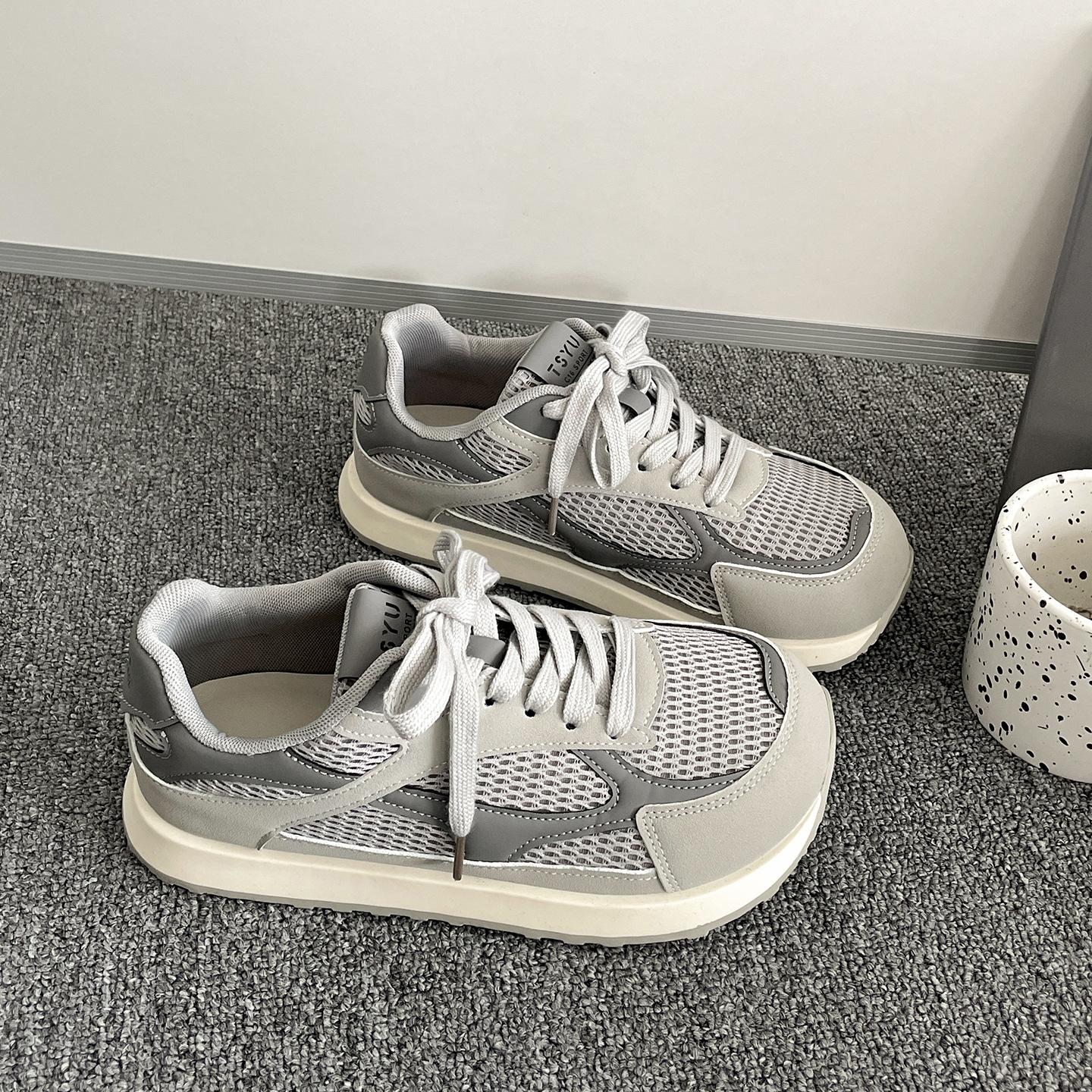 

Black retro thick-soled heightening dad shoes women s 2025 new summer versatile lightweight soft-soled casual sports shoes 40 серый