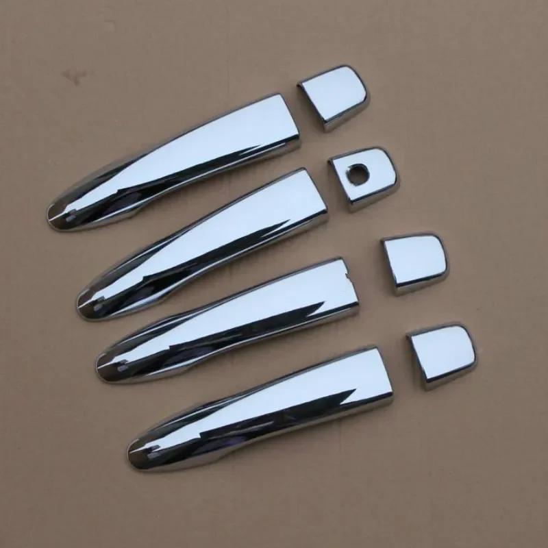 For Renault Kadjar 2015 2016 2017 2018 Gloss Black Chrome Car Door Handle Cover Catch Cap Trim Molding Accessories