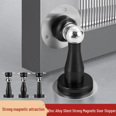Luxury Magnetic Stainless Steel Door Stopper: No-Drill, Silent, Anti-Collision, Thickened Design for Bedrooms