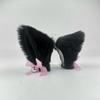 Touch Fastener Bow Cat Ear Decoration Plush Helmet Accessories Cute Cute Plush Stickers  Women