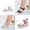 Elegant Women Platform Sandals With Open Toe For Casual Summer Wear In Weave Design