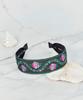 Maia Pearl Flower Jacquard Hairband A-Plain Green