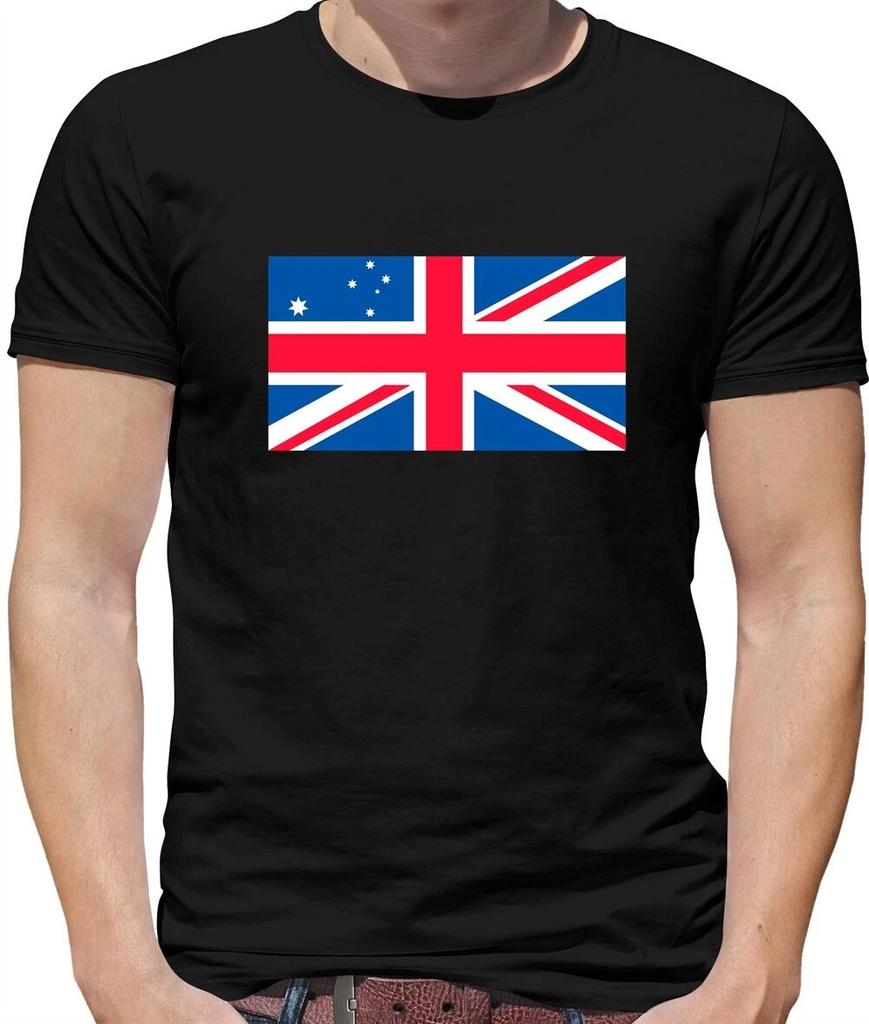 Austrailian Union Jack Mens T-Shirt - Aussie - Australia- Flag - Commonwealth