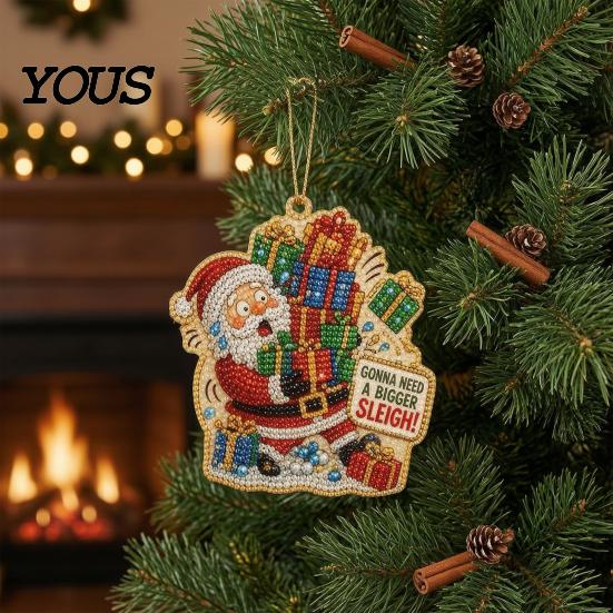 Creative Gifts for Craft Lovers Christmas Hanging Faux Pearl Art Kit Adult, DIY Bead Decorative Beads Crafts Painting Ornament, Handmade Holiday