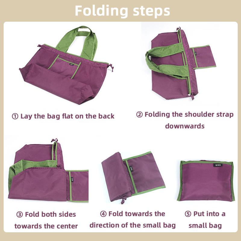 Environmentally Friendly Shopping Bag, Foldable One Shoulder Carrying Bag, Portable Supermarket Grocery Bag