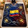 Flannel BlanketColombia Football Warm Soft Throw Blanket for Indoor Sofa Bed Living Room Use