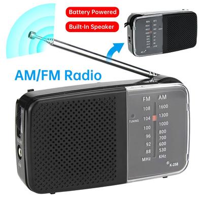 Mini Radio AM FM Portable Radio Best Reception Longest Lasting For Running Walking Home Soundbox Battery Operated with Speaker