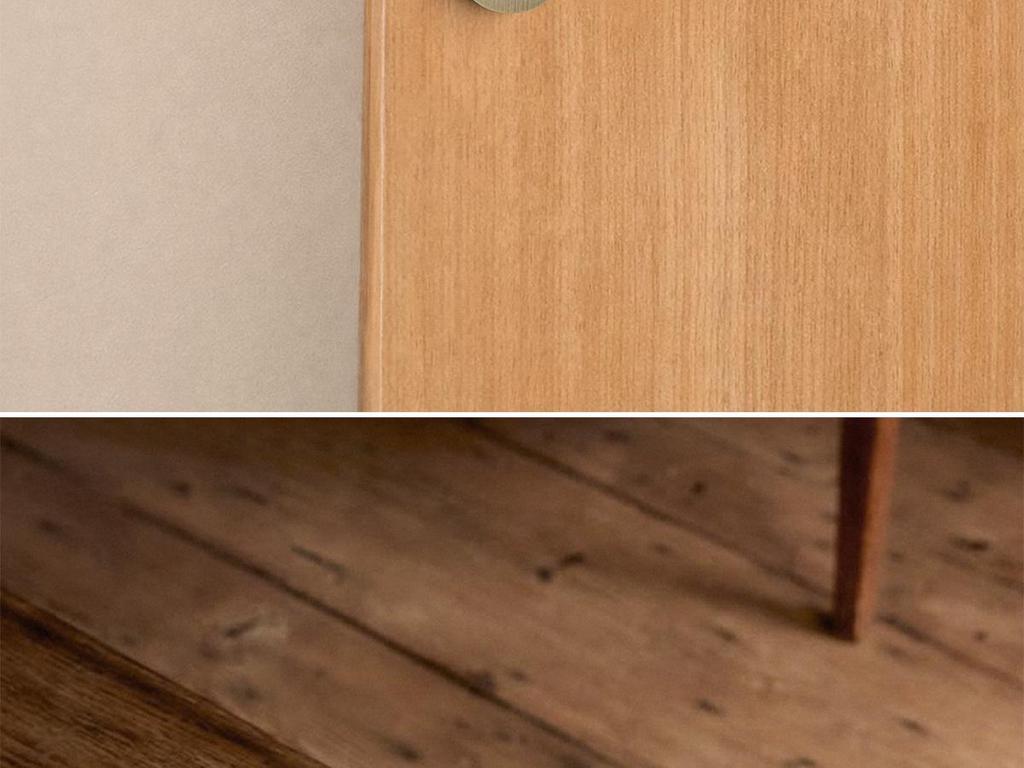 Mid-Century Silent Magnetic Bronze Door Handle with Lock for Indoor Wooden Bedroom Doors