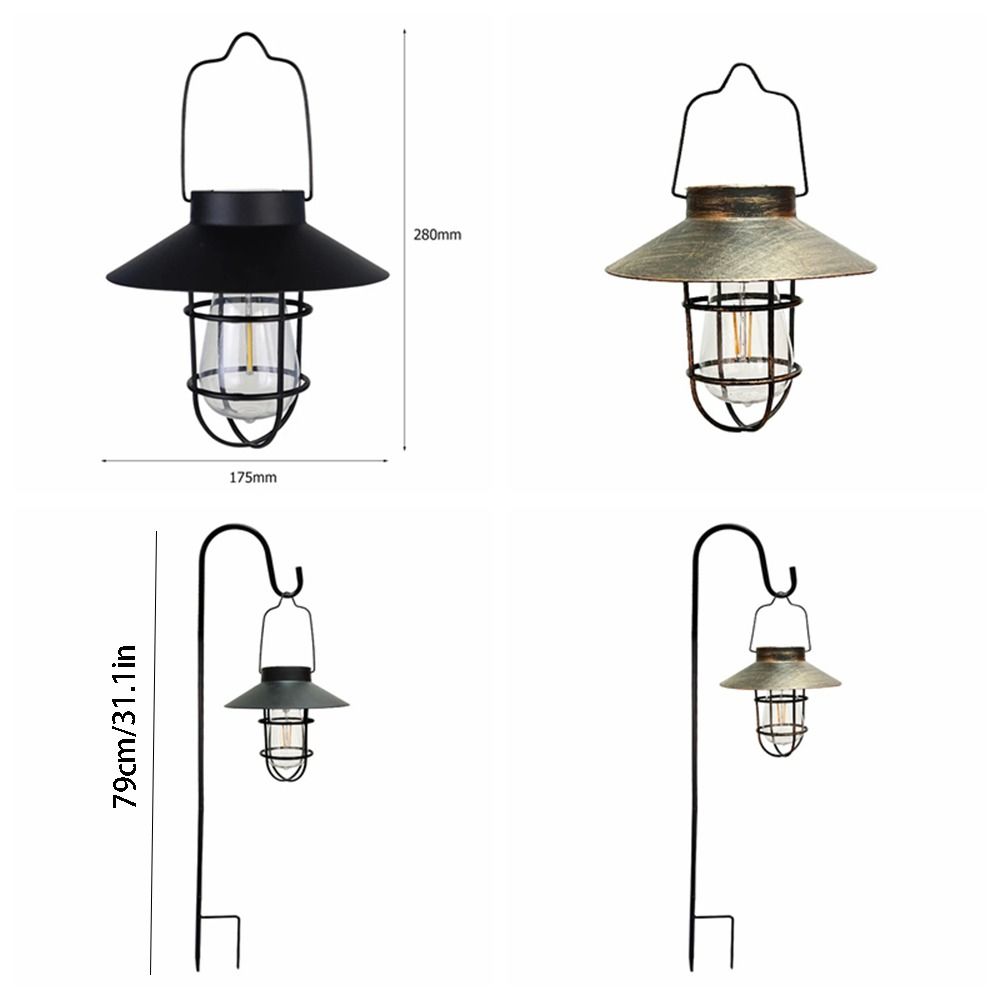 Retro Hanging Tent Lamp Vintage Landscape Light Atmosphere Light Solar Lantern Lamp  Outdoor