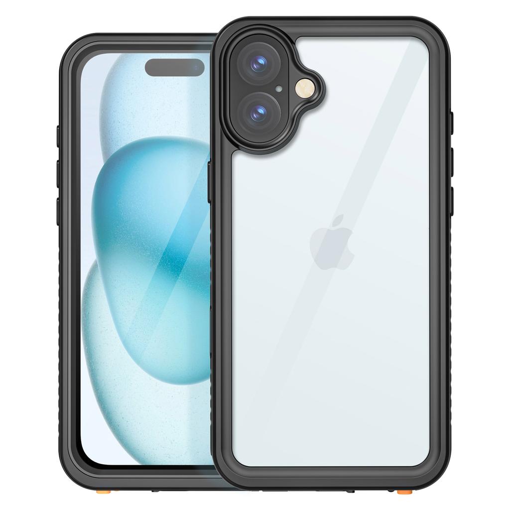 Seria REDPEPPER FS Etui na telefon iPhone 16 Plus Wodoodporne IP68 Przezroczysty panel tylny Pokrowiec na telefon