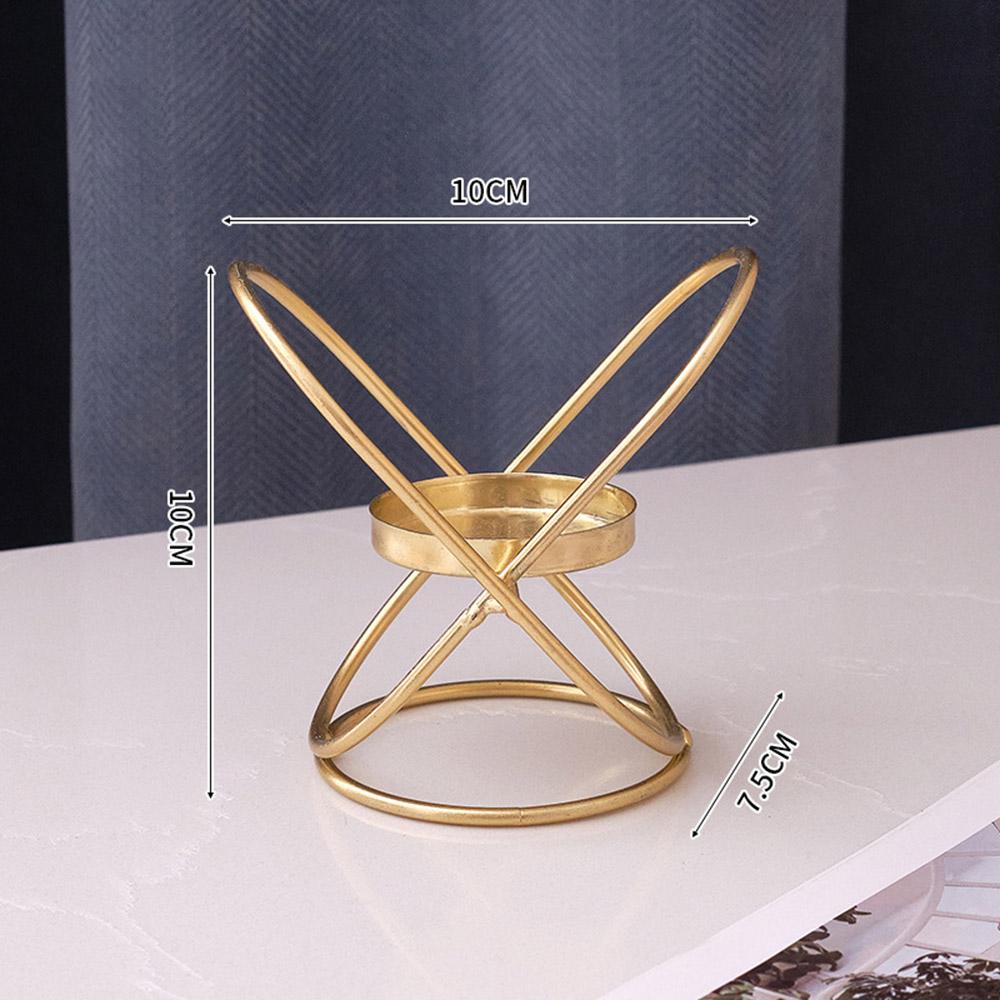 Iron Candle Holder Romantic Candlelight Dinner Prop Decorative Craft Candlestick for Table/Living Room/Restaurant