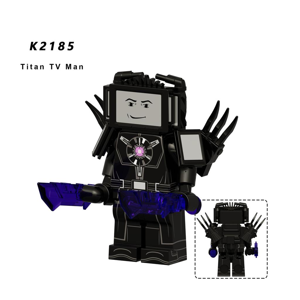 Skibidi Toilet Man Minifigures Anime TV Man Mini Figure Doll Building Blocks Bricks Childrens Adult Kids Christmas Birthday Toy Gifts