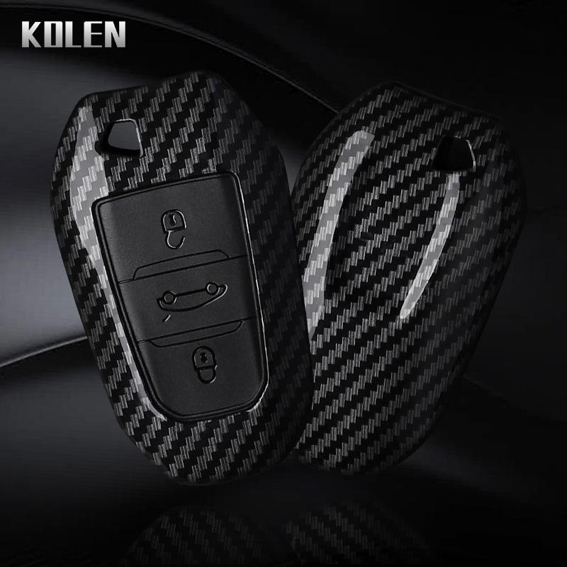 Abs Carbon Fiber Car Key Case Cover For Peugeot 2008 3008 4008 5008 308 408 508 Citroen C1 C2 C4 C6 C3-Xr Picasso Grand Ds3 Ds5