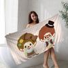 Popular Logo M-Monchhichi Fashion Anime Beach Swimming Soft Absorbent Washcloth Children's Gifts for Kids Travel Camping Gym