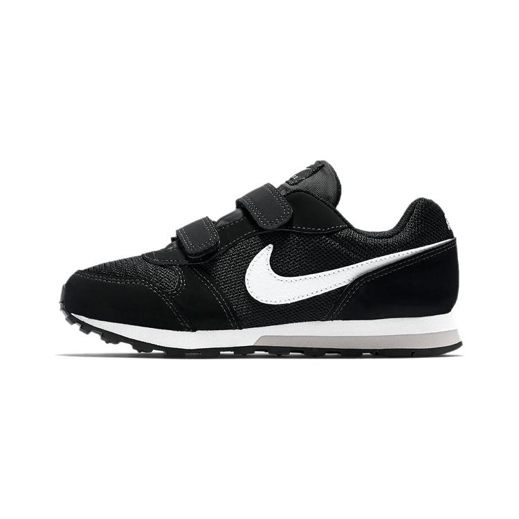 New Nike MD Runner 2 Slip Resistant Cushioning Low Top Kids' Running Shoes Black White Children Aged 3 7 Years Old 807317-001