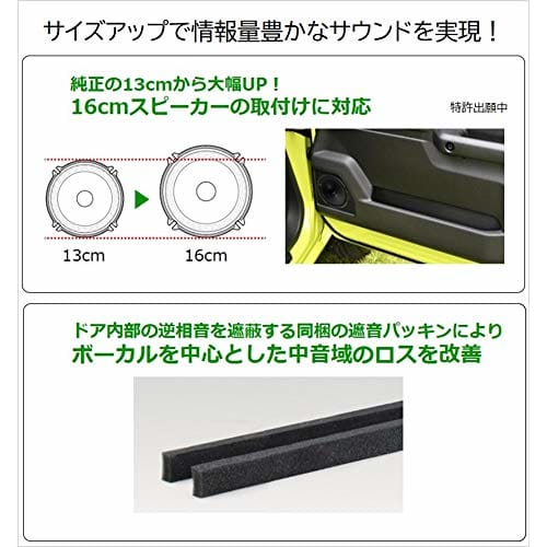 Pioneer Pioneer Speaker UD-K124 Sound Quality Improvement Item Speed Mounting Kit for Suzuki Jimny Carrozzeria