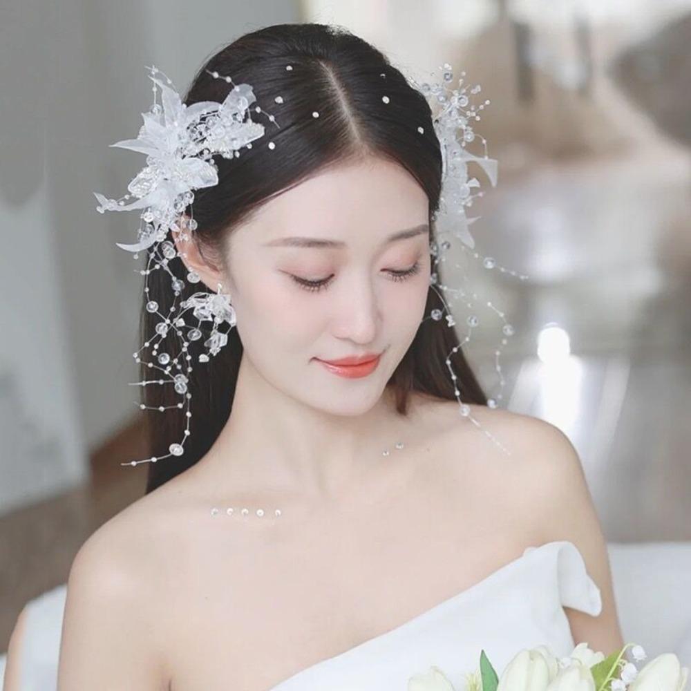 Elegant Pearl Hair Hoop Luxury Decorative Clips Sweet Crystal Hairclips  Birthday