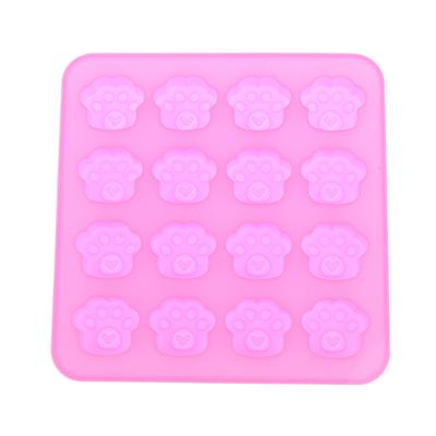 16Holes Cute Pet Cat Dog Paws Silicone Mold Cookie Mould Diy Cake Decorative