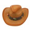 Spring And Summer Beach Outing British Bohemian Cowboy Hat Windproof Sunscreen Straw Hat